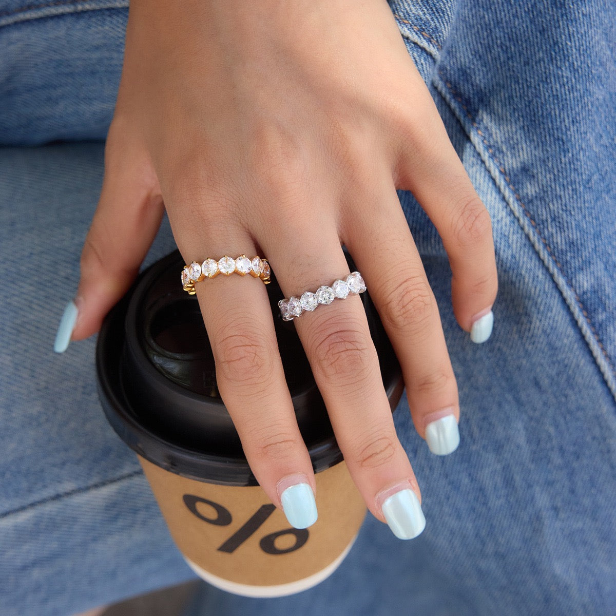 Tennis rock rings