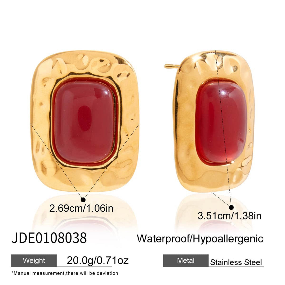 Red Gem earrings