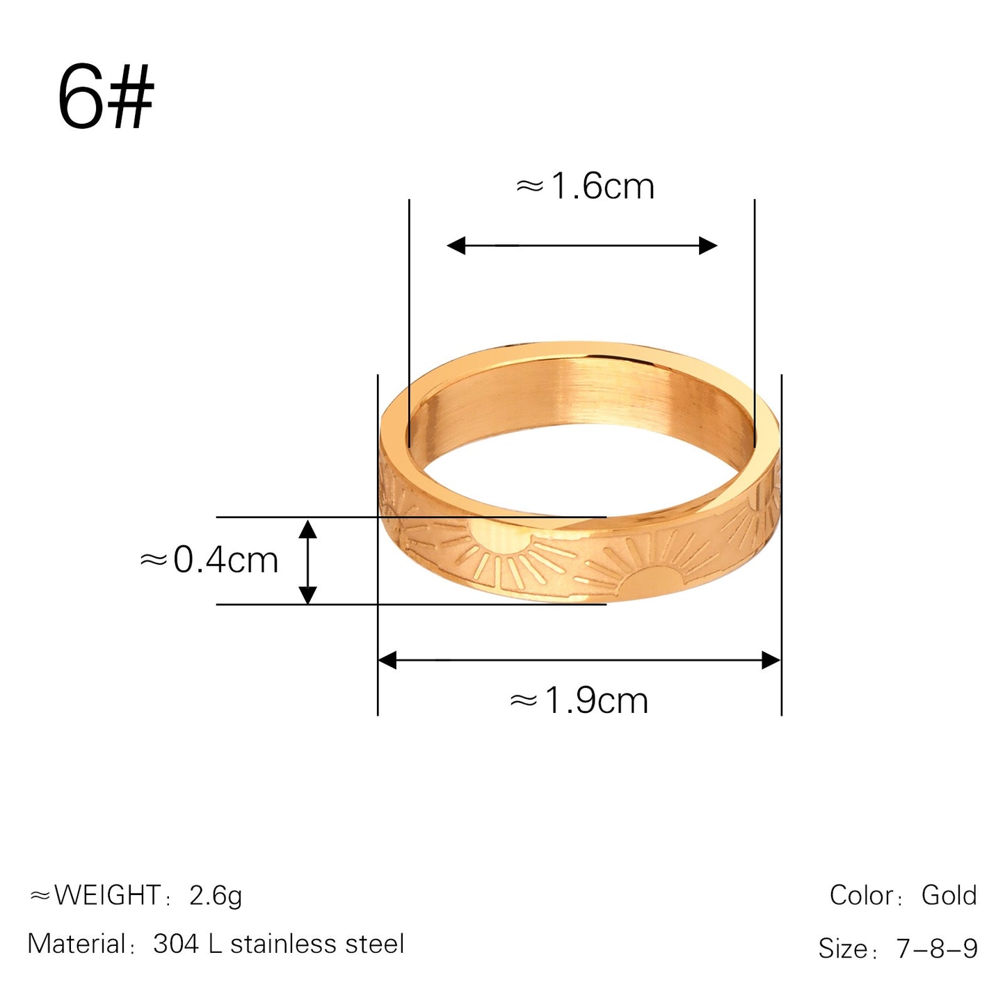 The sun band ring