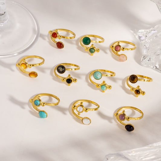 Shooting stars gem rings