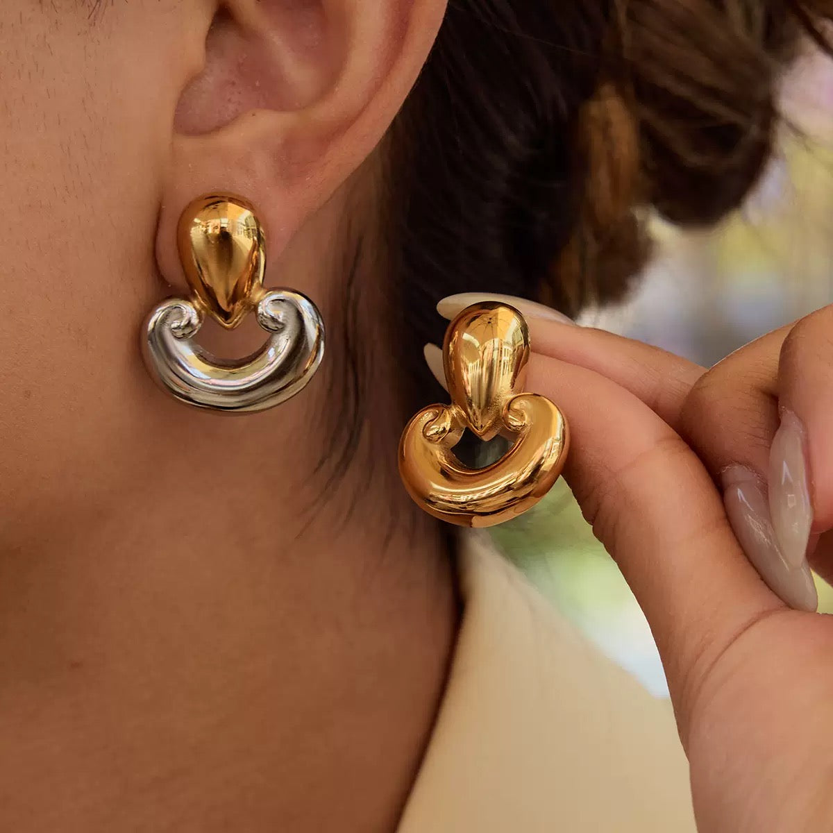 Louisa hoops abstract earrings