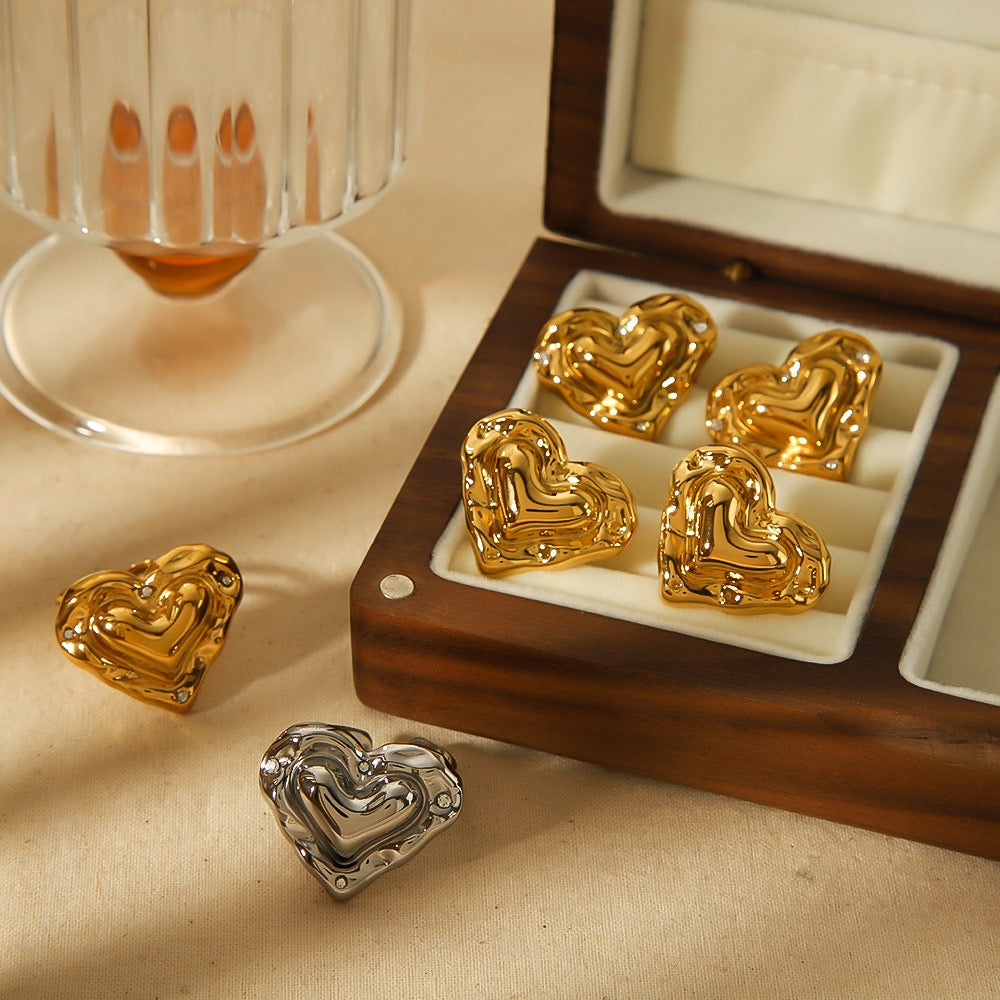 Celeste Heart Rings