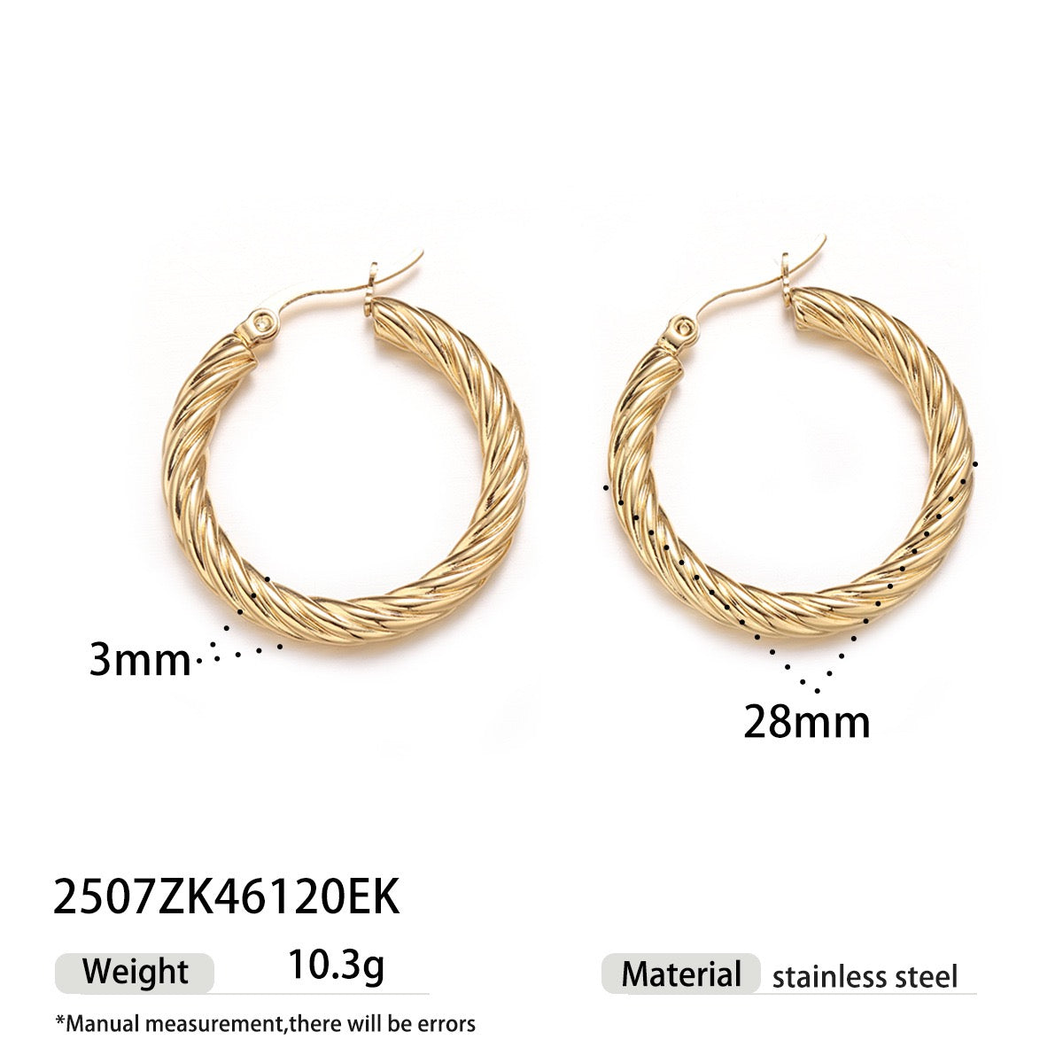 Swiftly twist hoop earrings