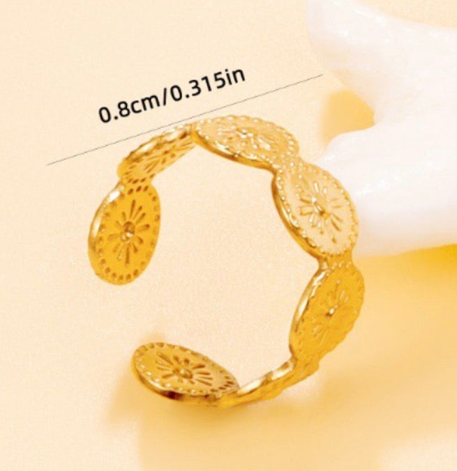 Sun band rings and bangles set