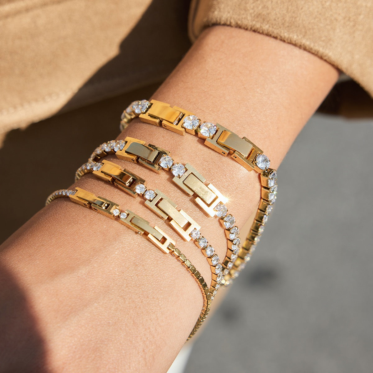 Tennis rock bracelets
