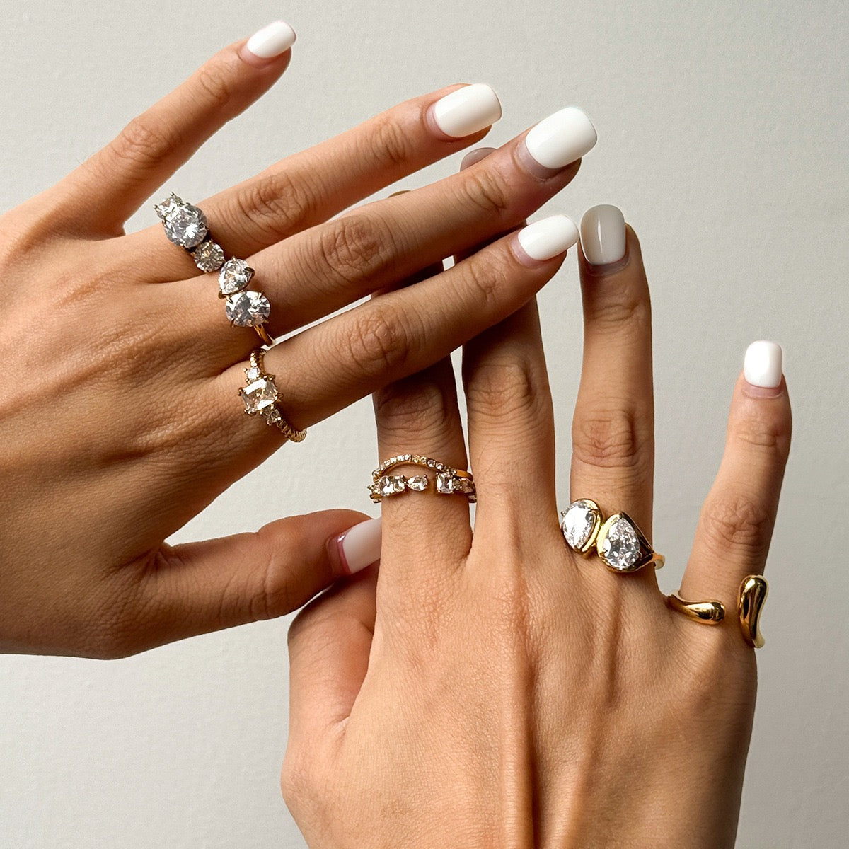 Shine star rock rings