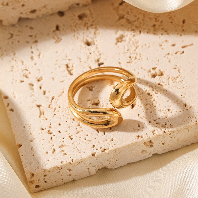 Aurelia Sculptural Wave Ring Collection