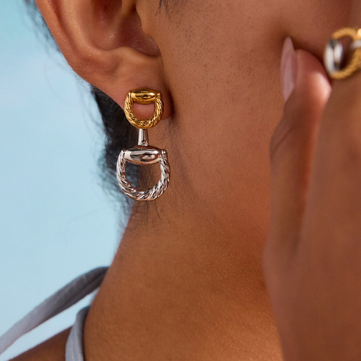 Louisa hoops abstract earrings