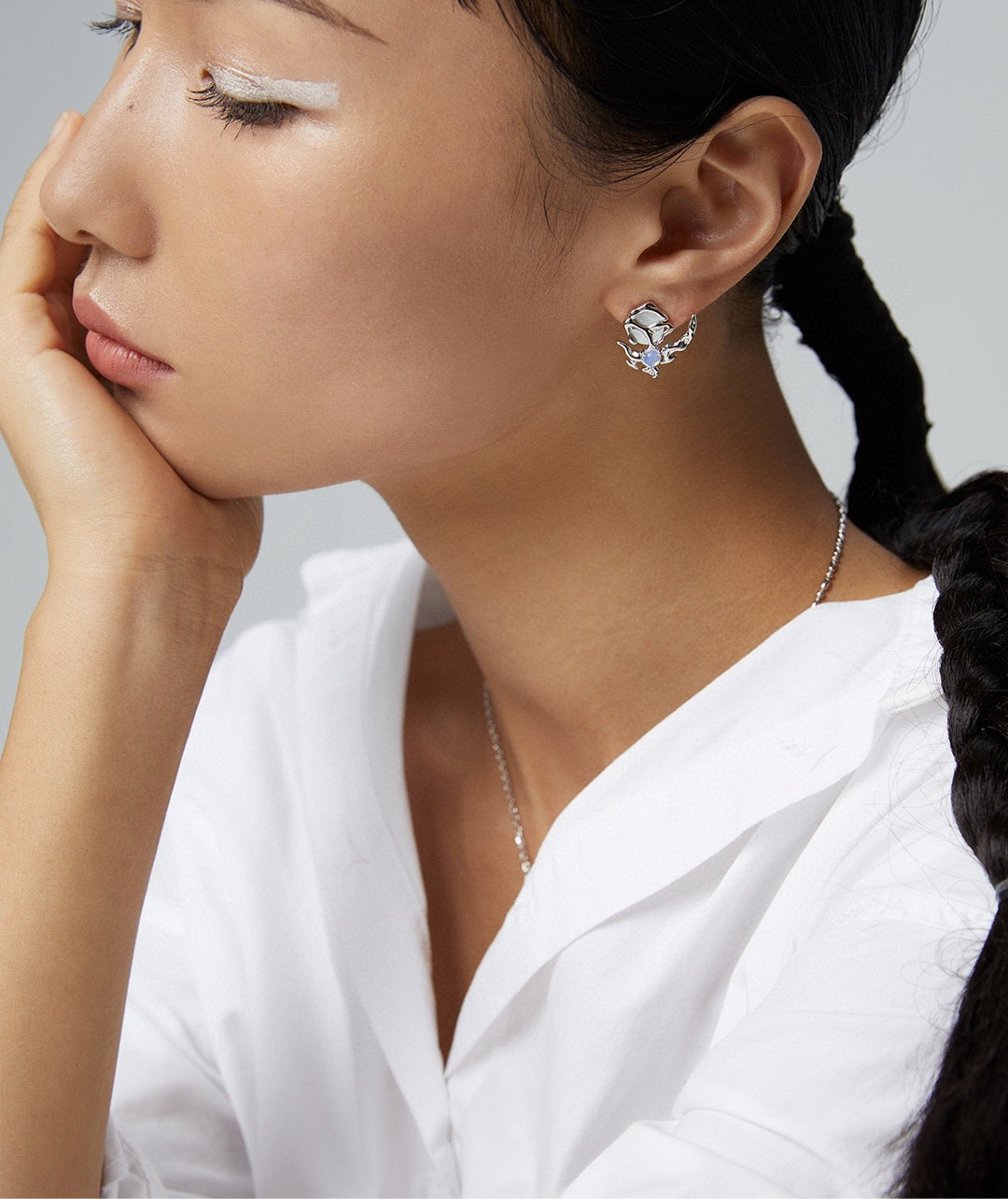 Moon stone dream set earrings