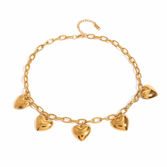 Heart charm necklace