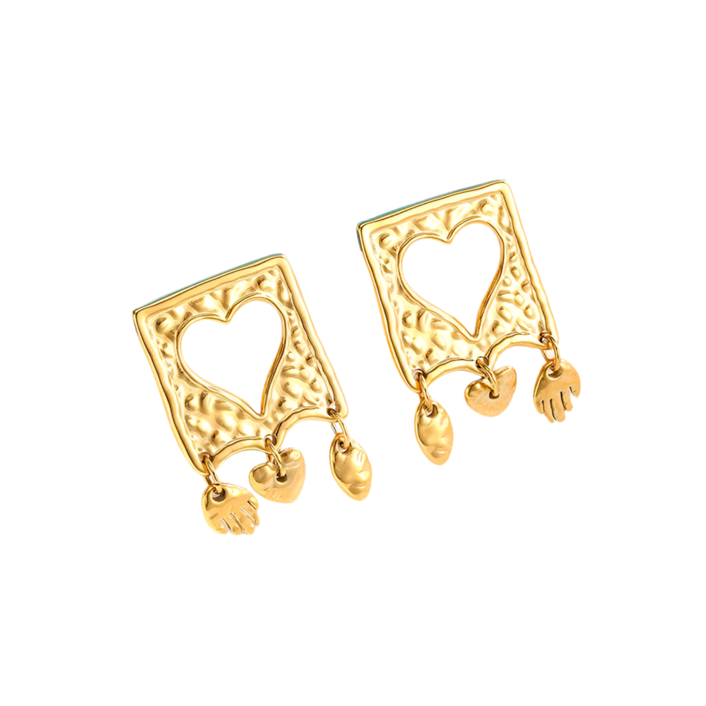 Heart gate earrings