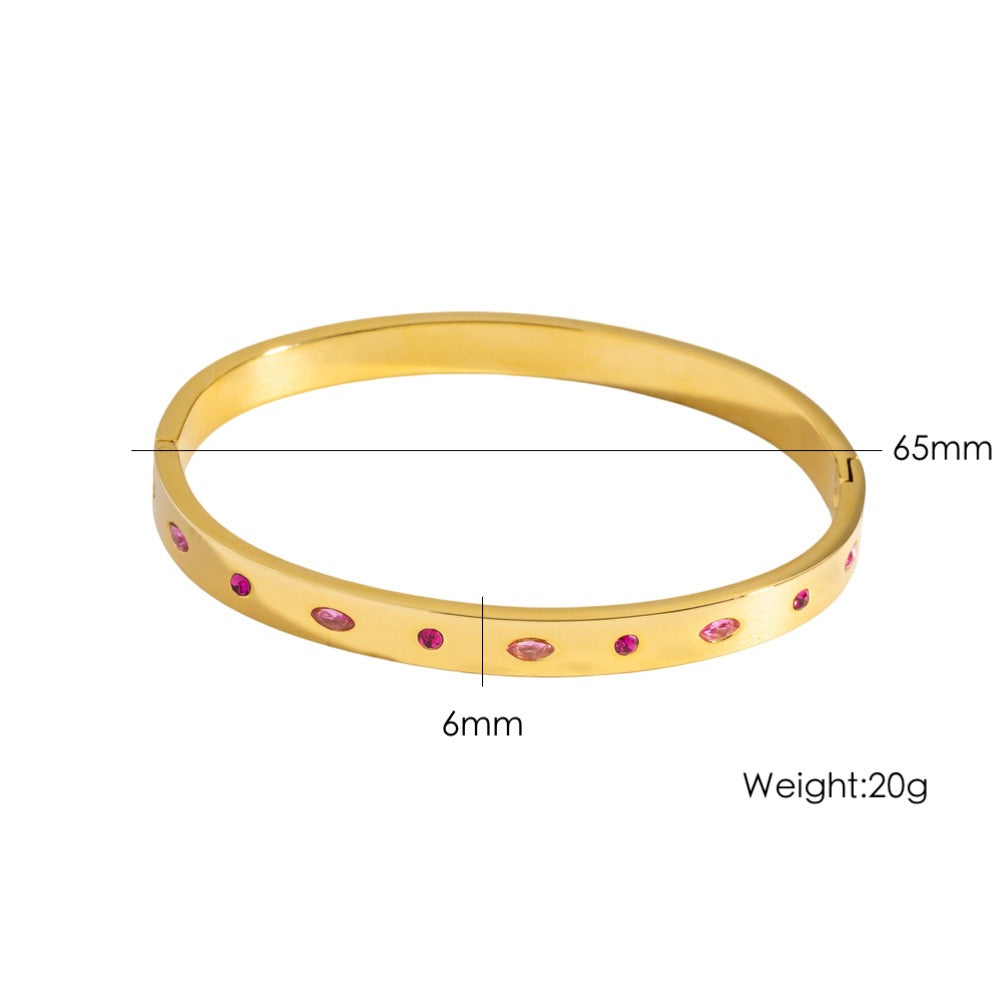 Pink star bangles
