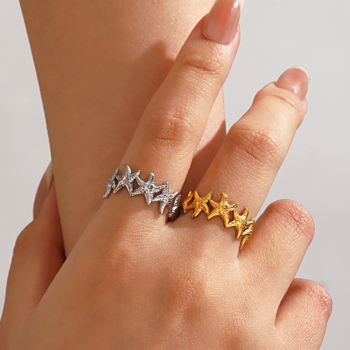 Starfish band rings