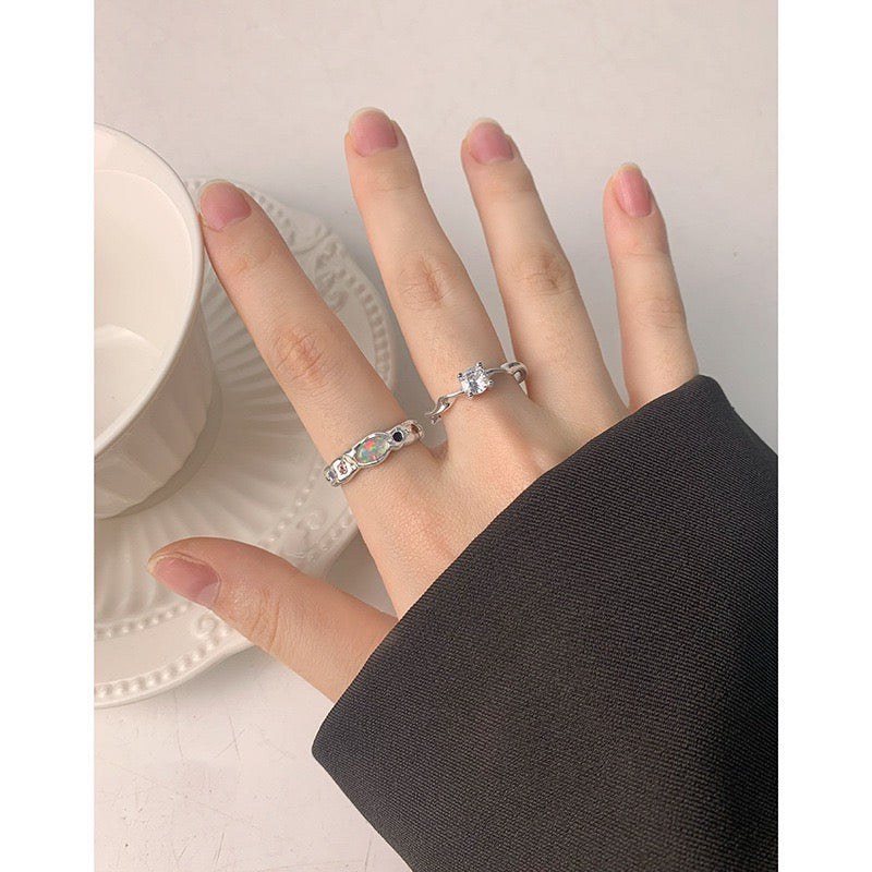 Celestia Opal Sterling Silver Ring