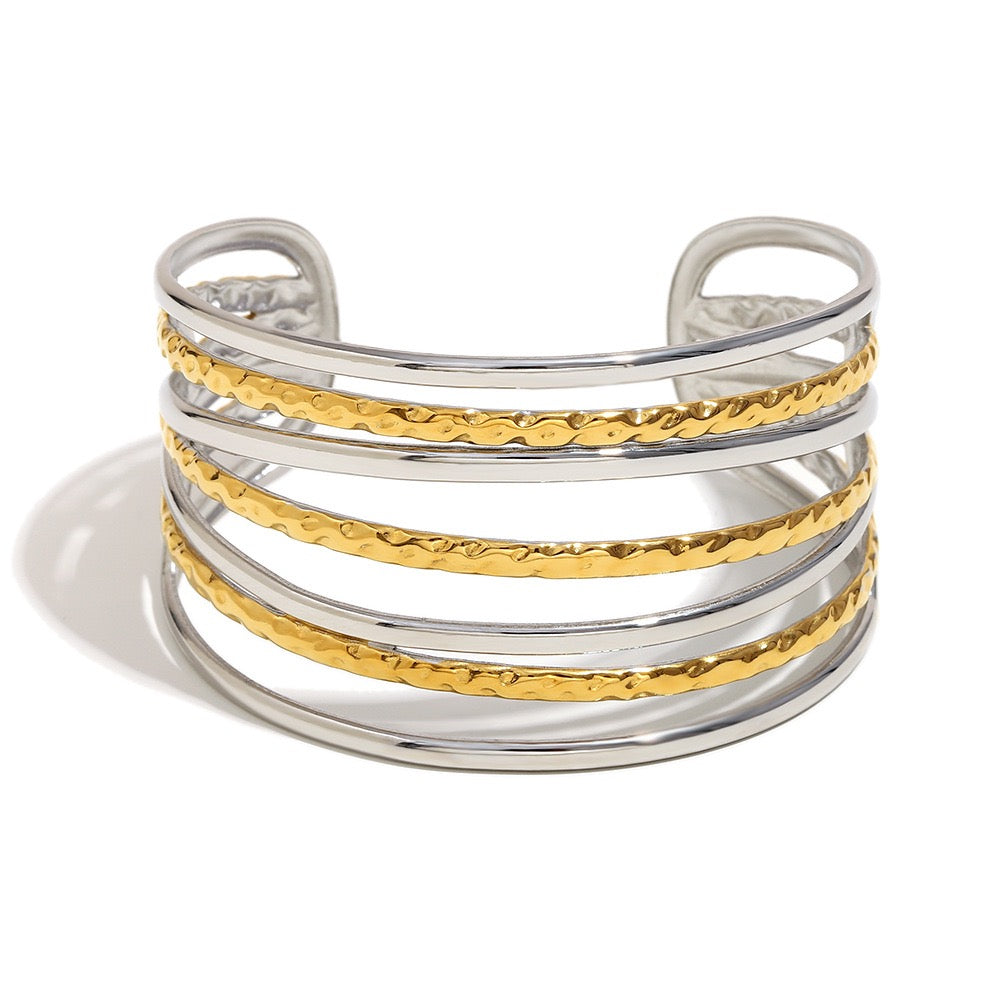 Two tones layer bangle