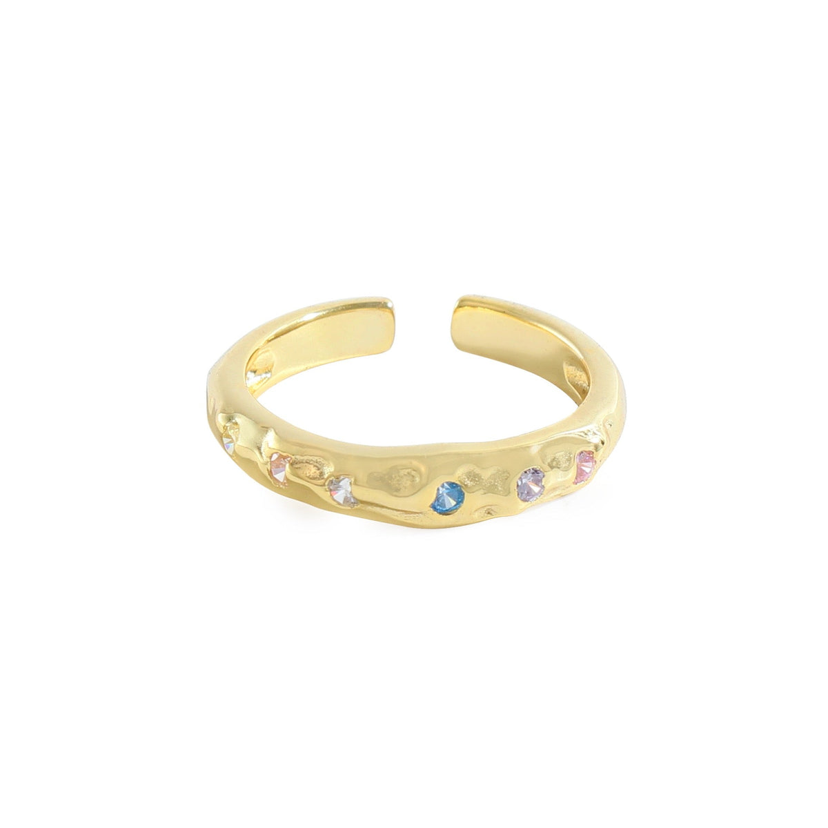 Colored Rock Sterling Silver Ring
