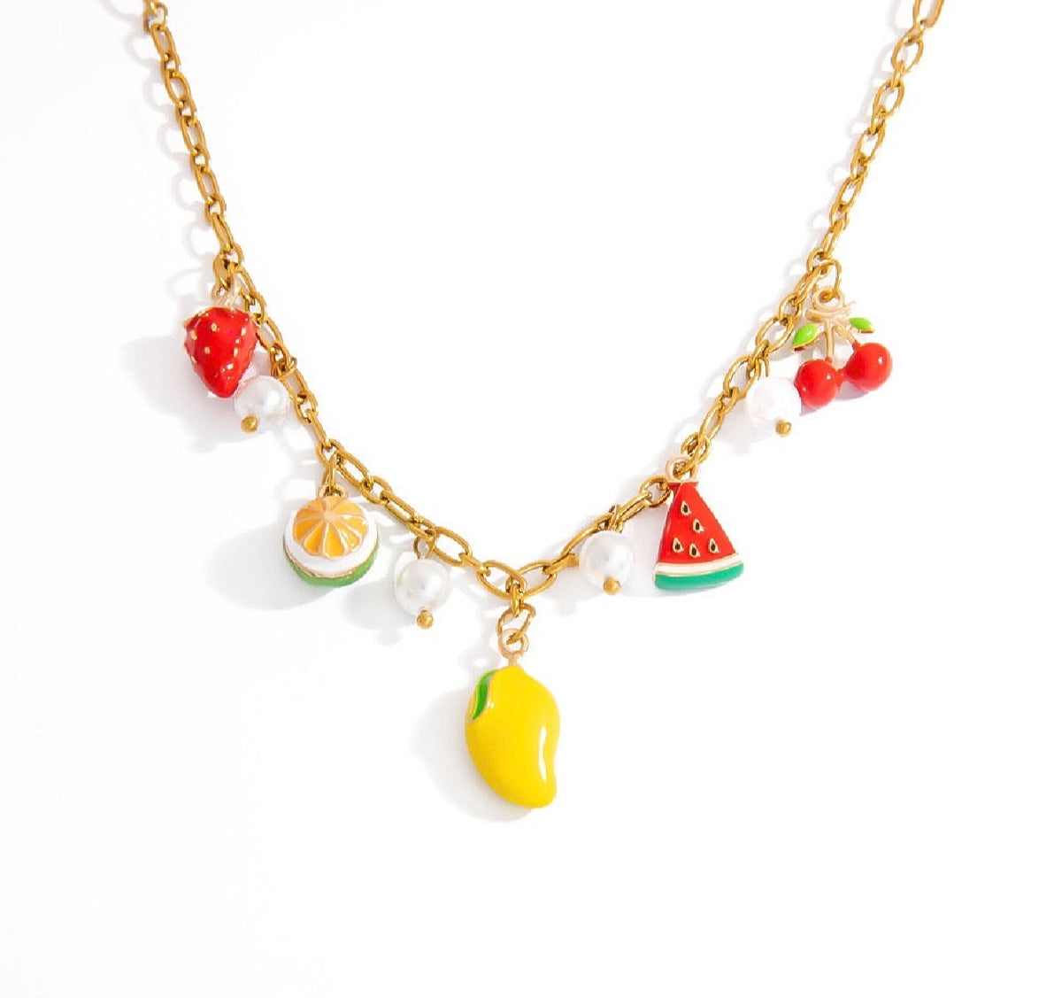 Strawberry fruit charm set collection