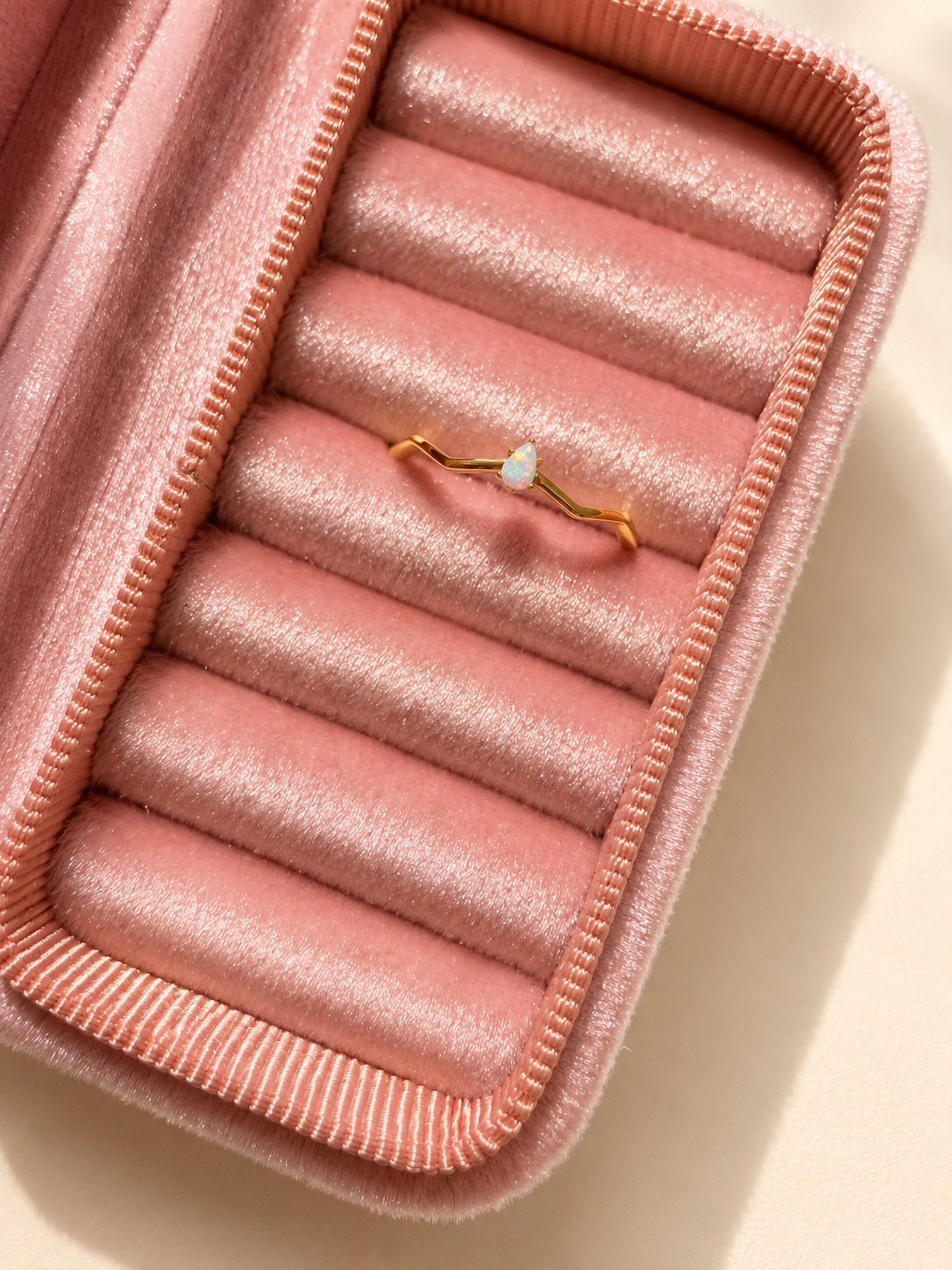 Dainty opal sterling silver rings collections