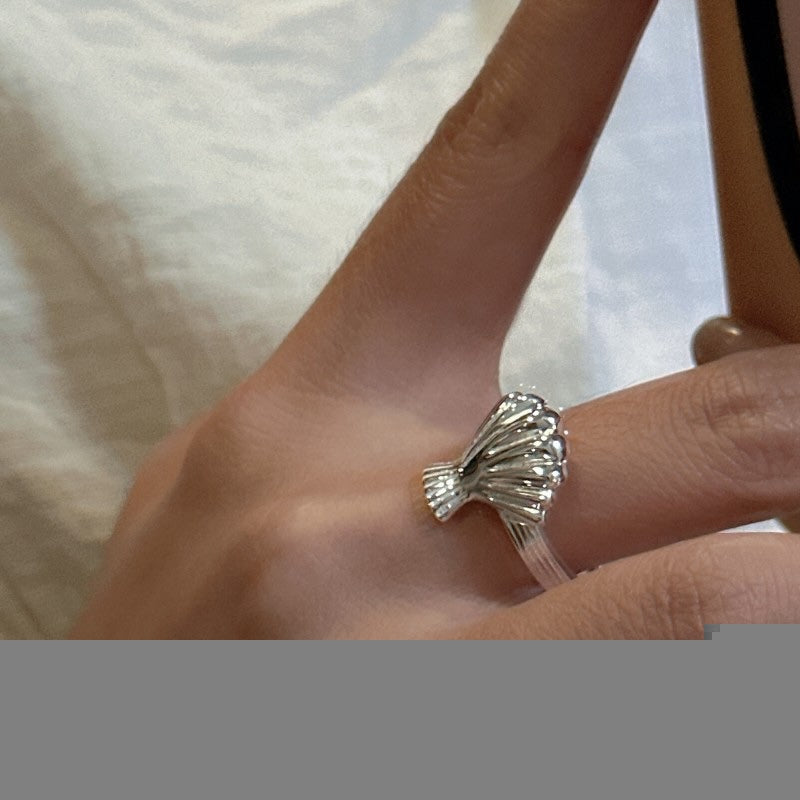 Shell sterling silver ring
