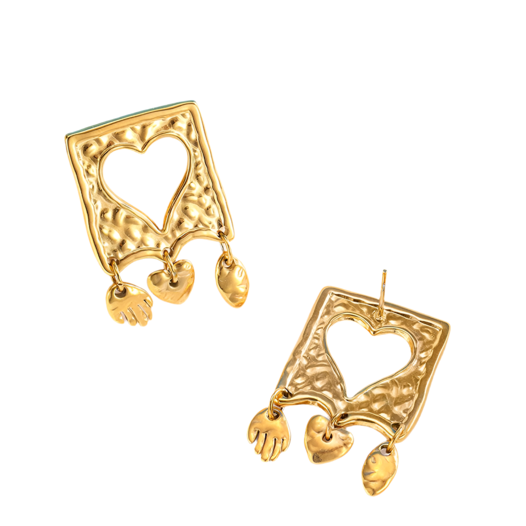 Heart gate earrings