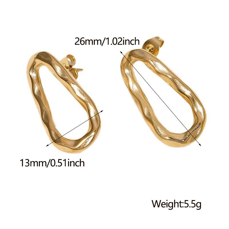 Oval hoops earrings
