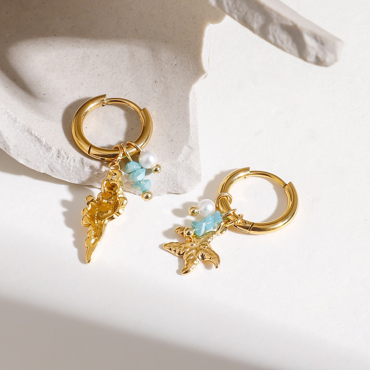 Starfish shell hoops