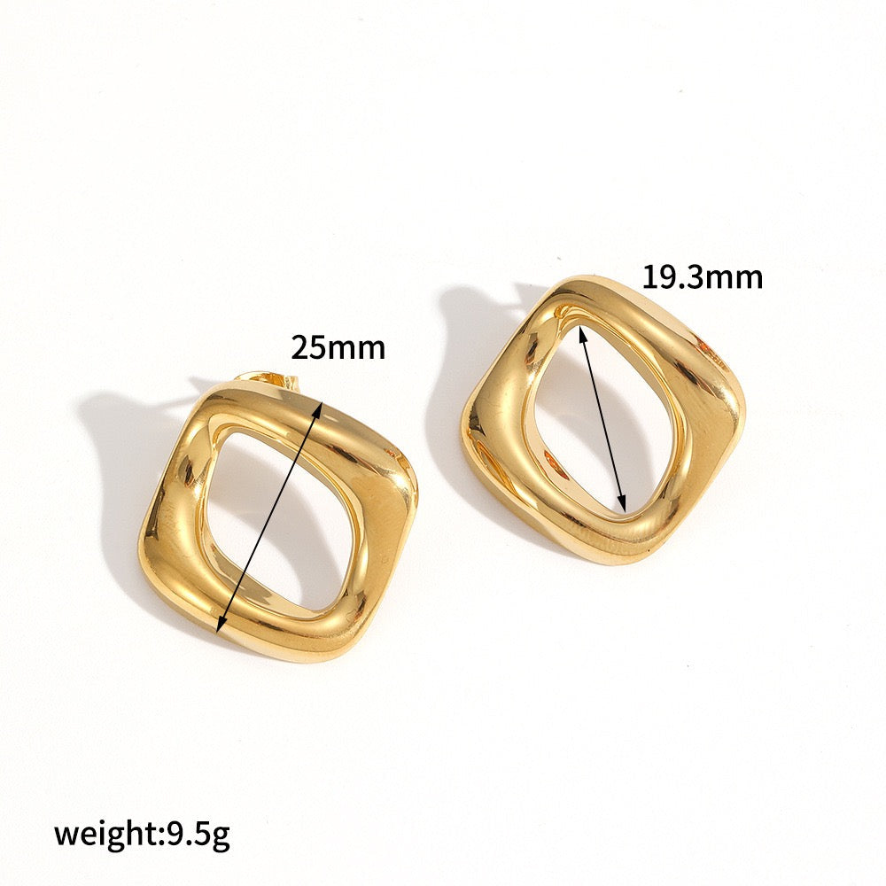 Oval hoops earrings