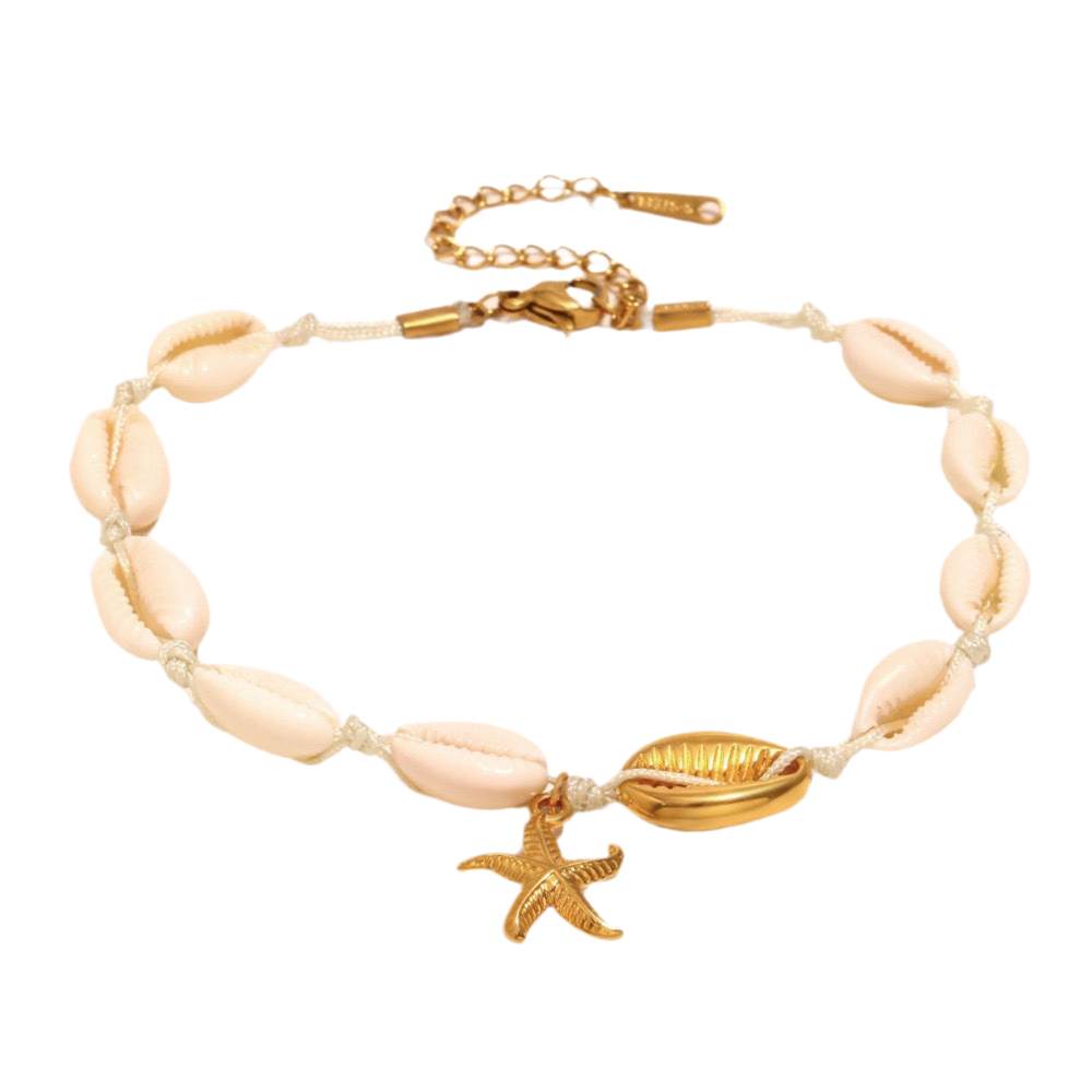 Beach shell anklet