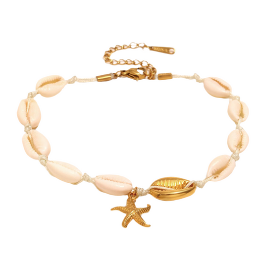 Beach shell anklet