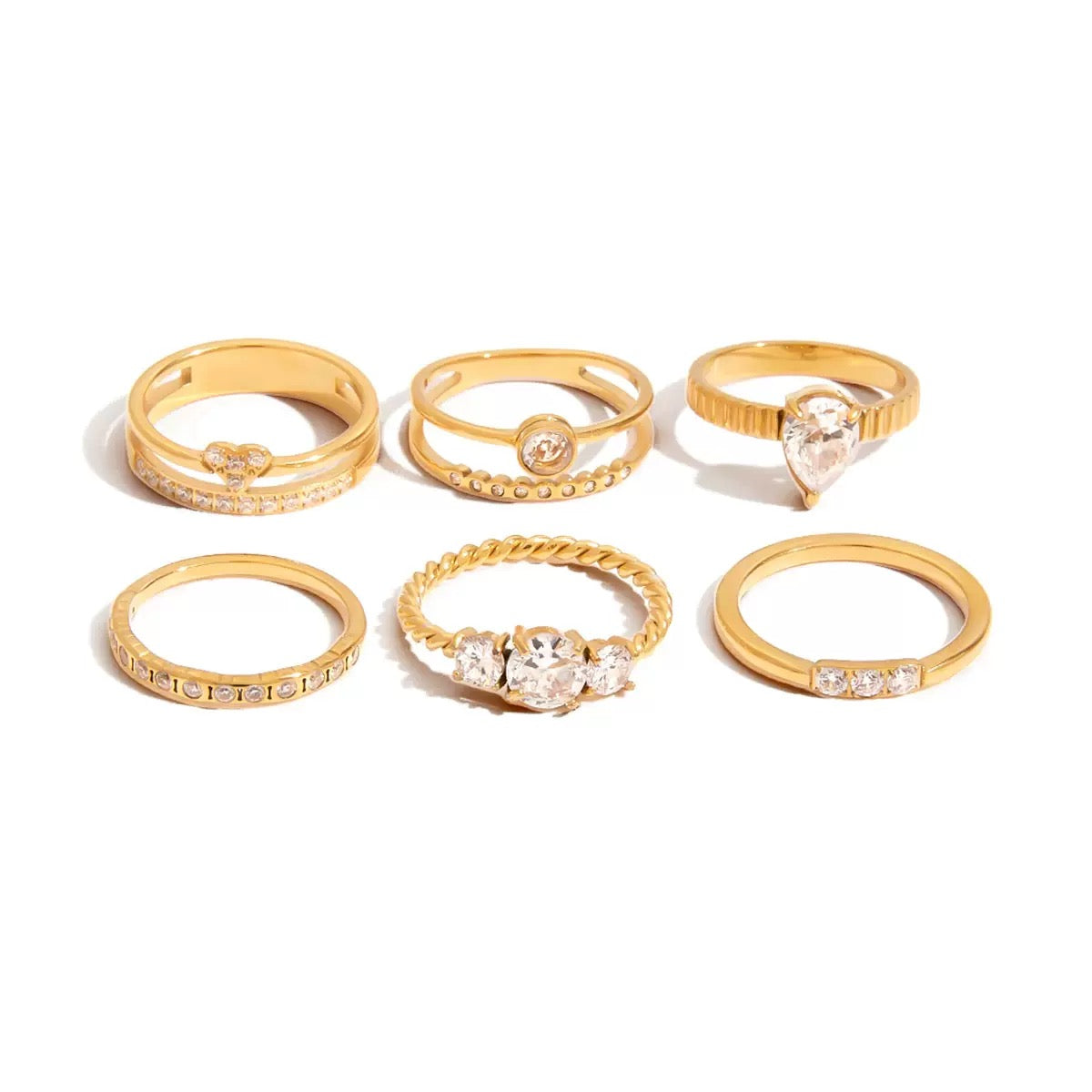 Solenne Rock Wave Rings