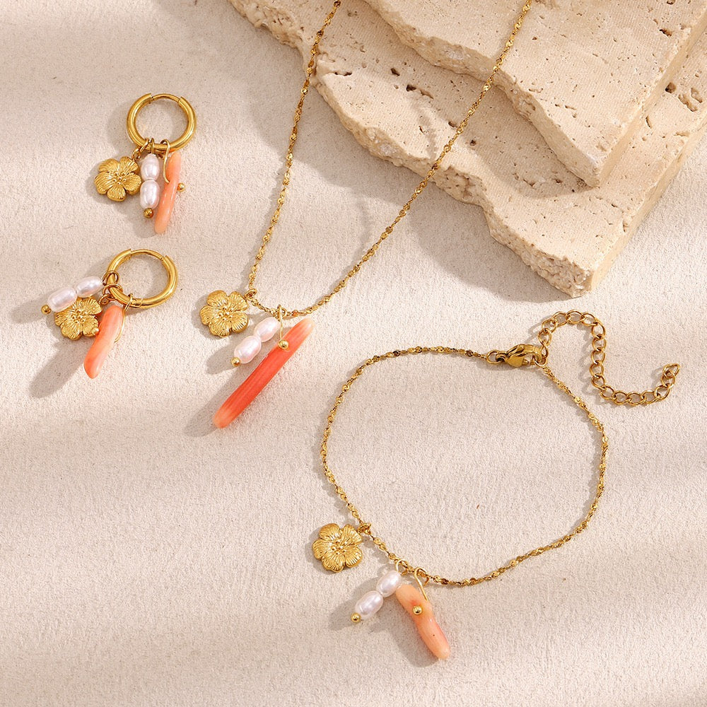 Champagne flower hoops