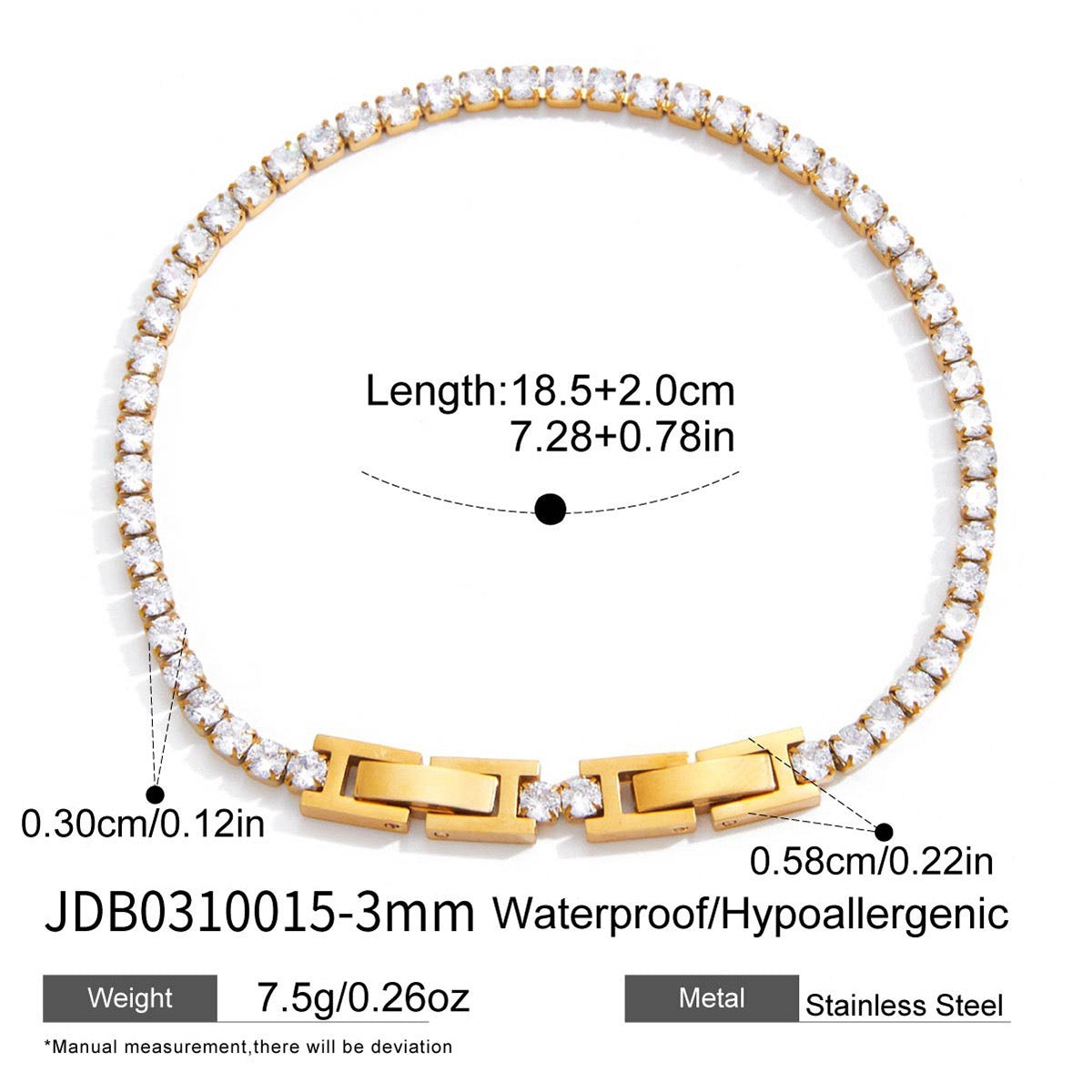 Tennis rock bracelets