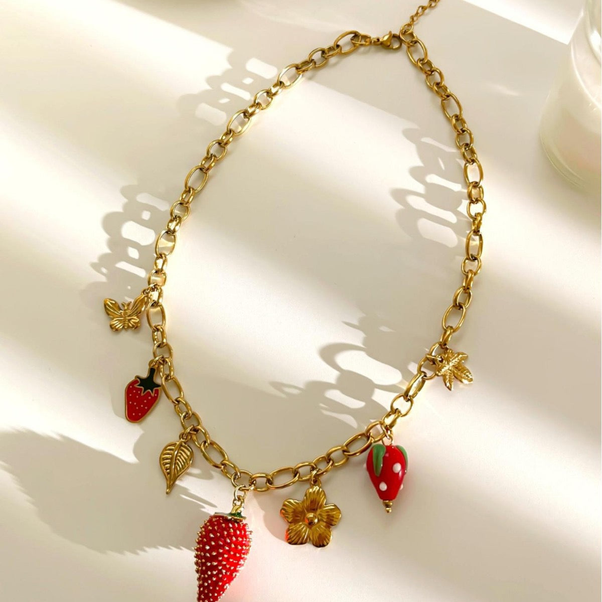 Strawberry charm set