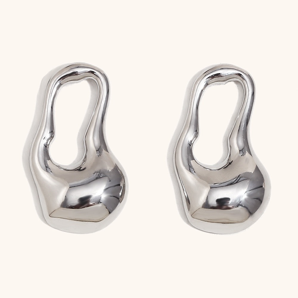 Oval hoops earrings