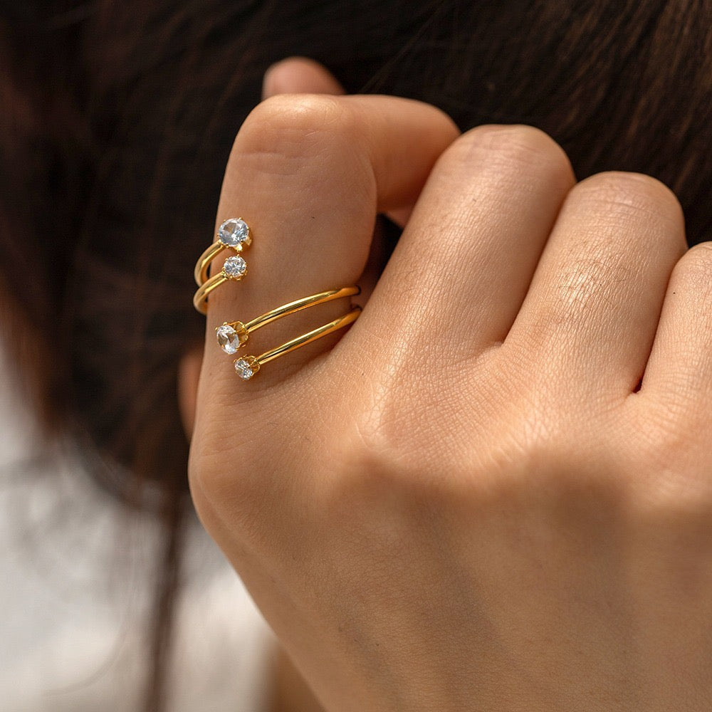 Dorren Double star rings