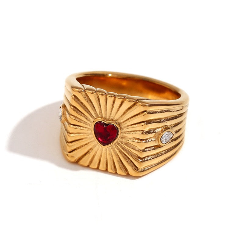 Celeste Heart Rings