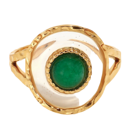 Garry green stone ring