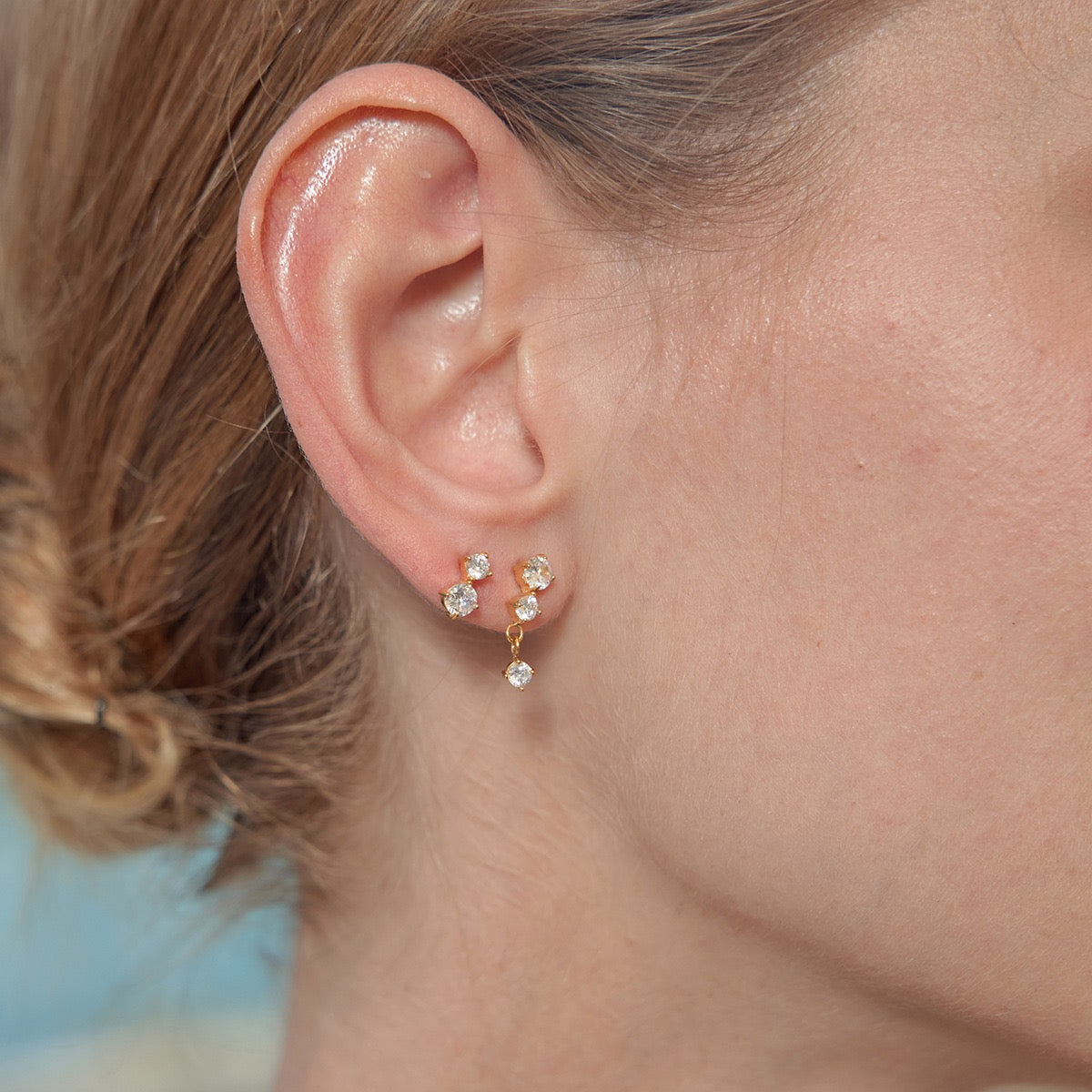 Little stars layer earrings set
