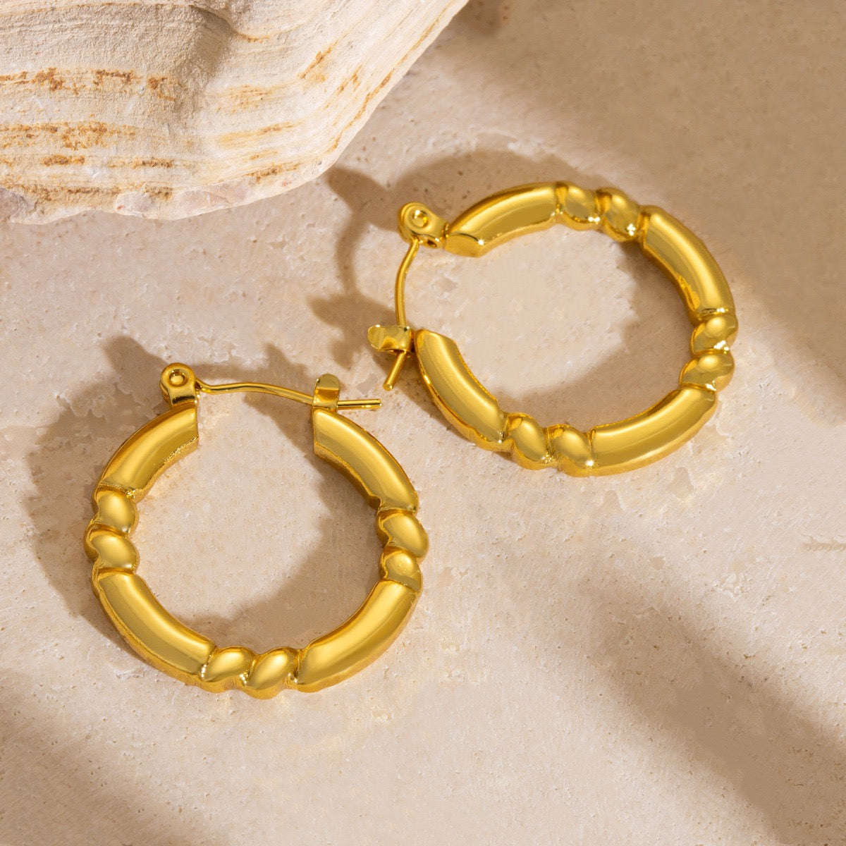 Beady classic hoops