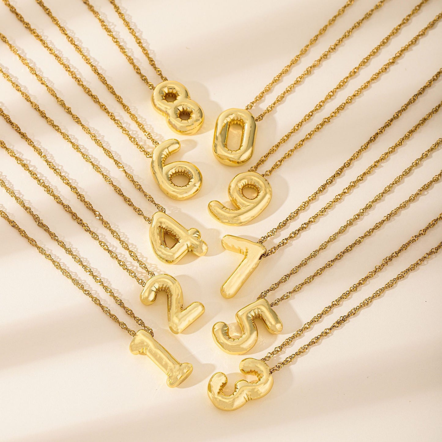 Bubble number necklace