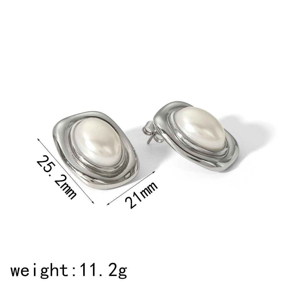 Square stone earrings