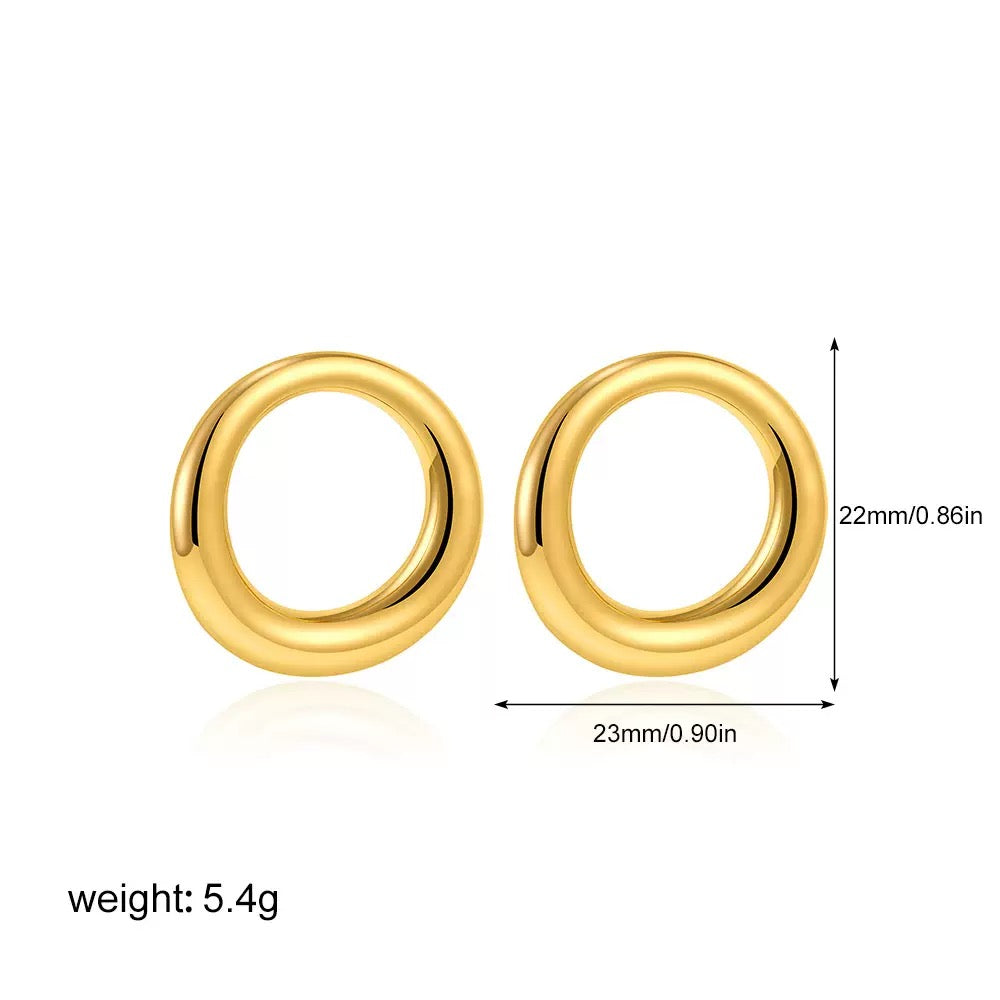 Oval hoops earrings