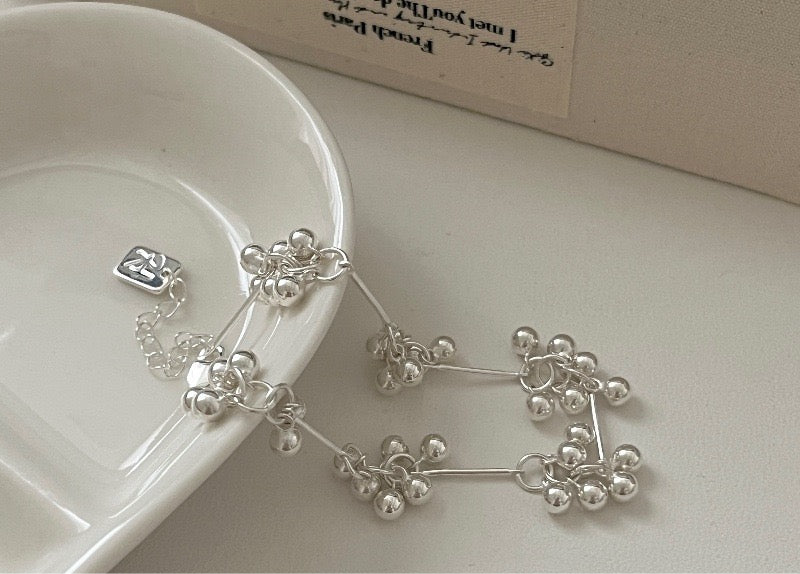 Beady sterling silver bracelet