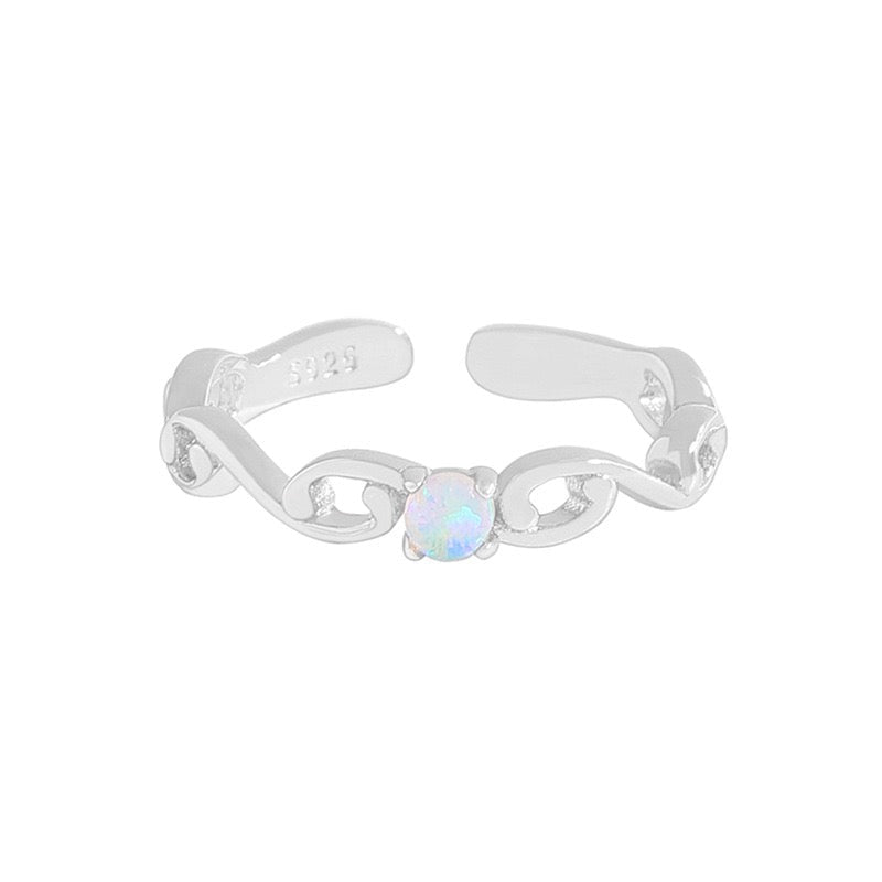 Celestia Opal Sterling Silver Ring