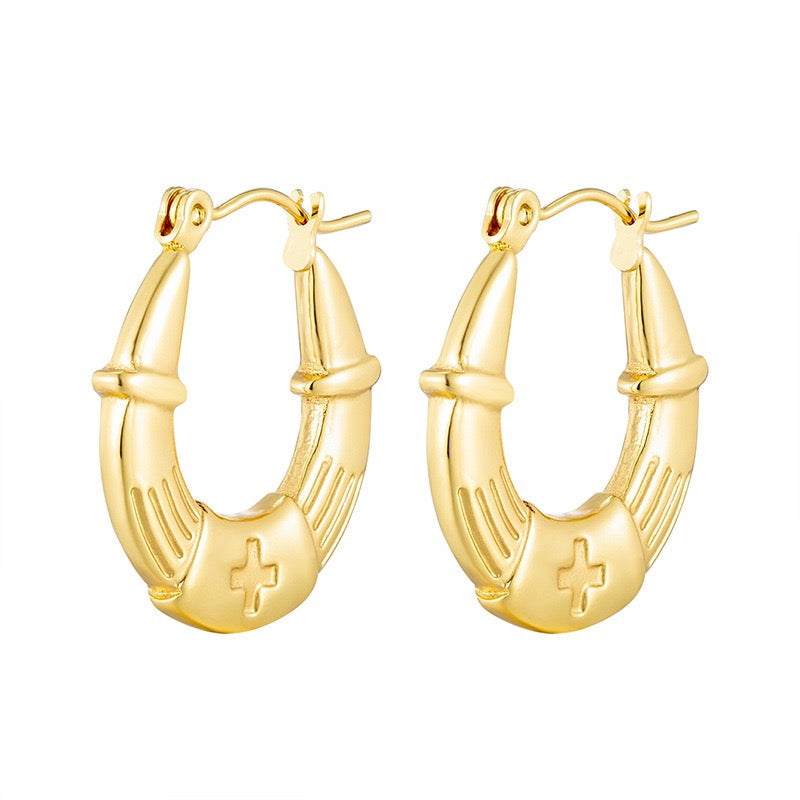 Reminiscence hoops earrings
