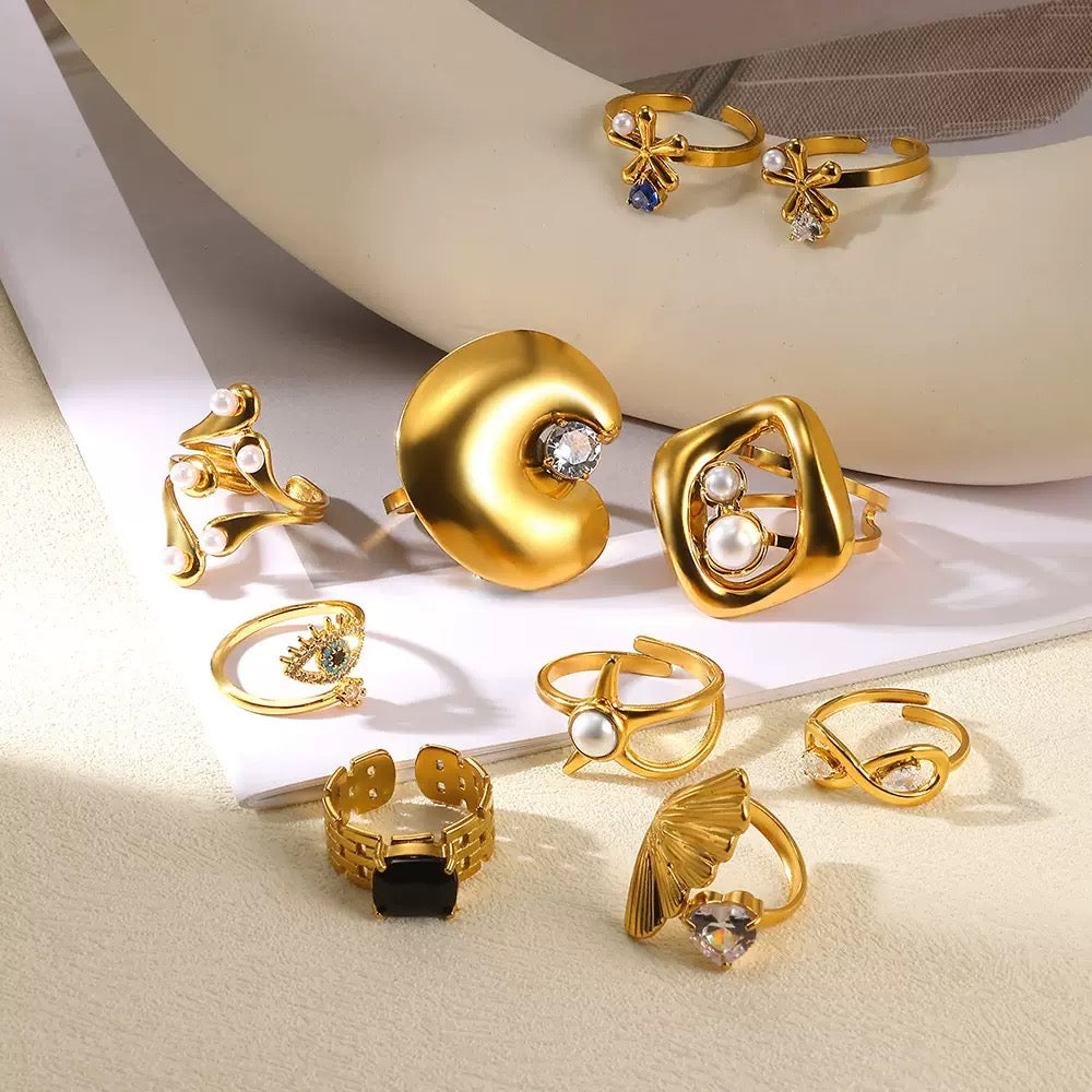 Pearly ocean starfish rings