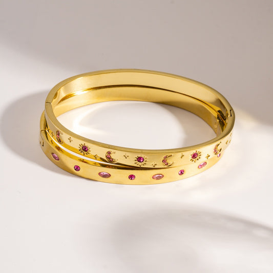 Pink star bangles