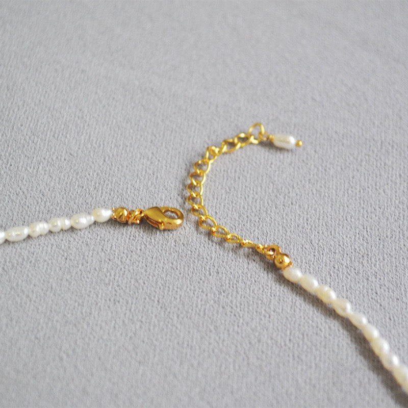 Luna moon pearl necklace