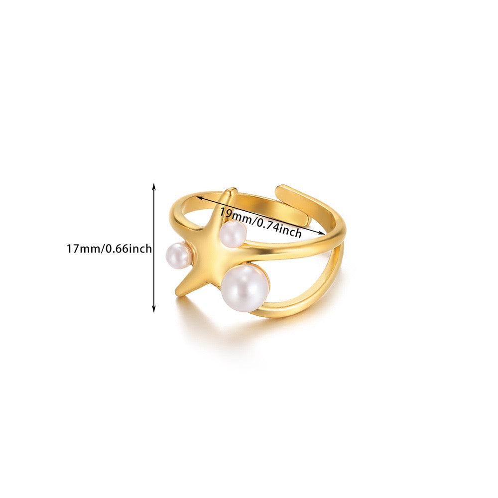 Pearly ocean starfish rings