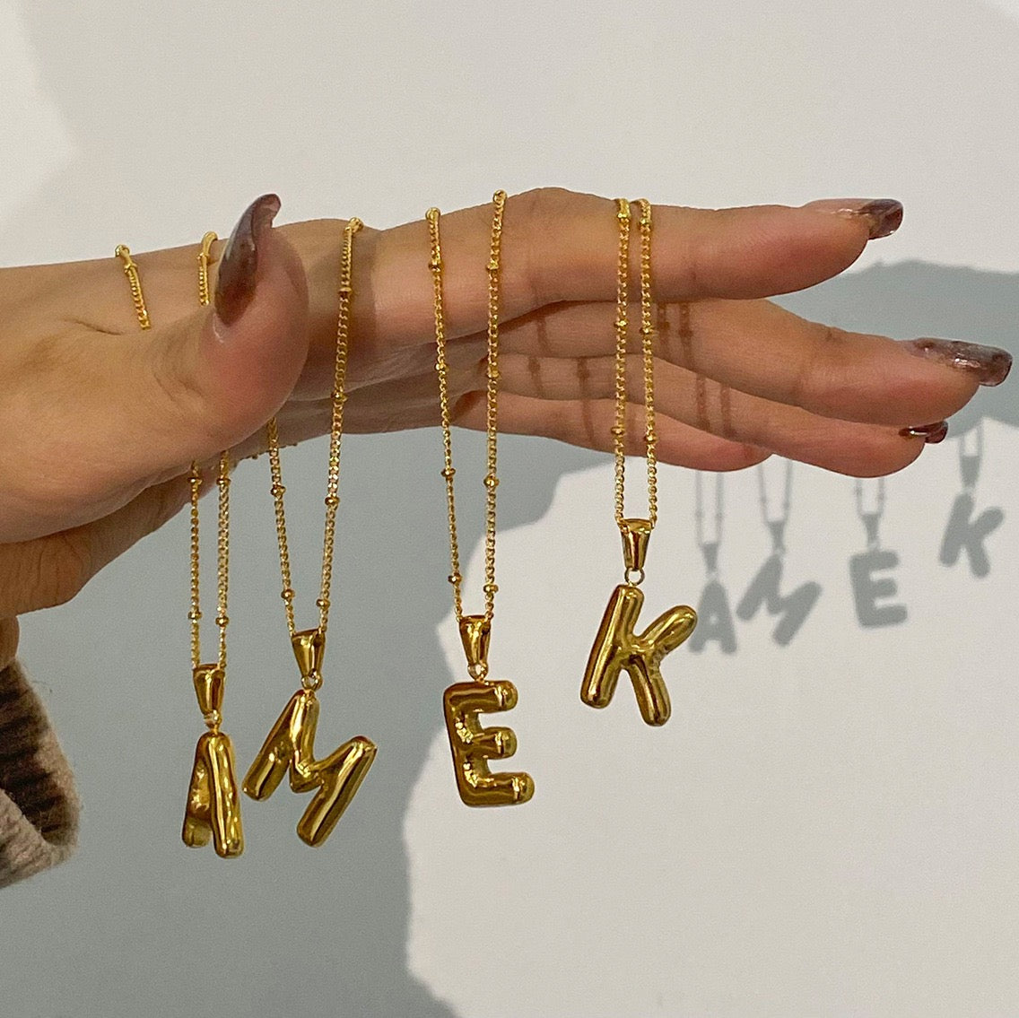 Alphabet name necklaces